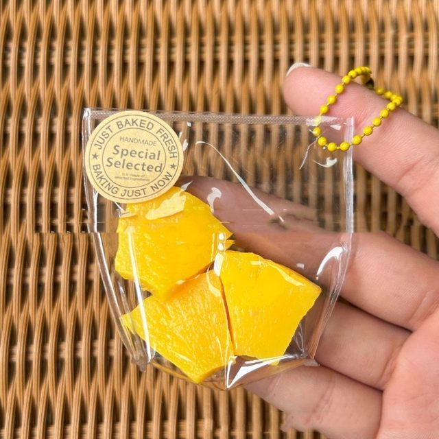 Juicy Mango Cubes Squishy Bag Charm
