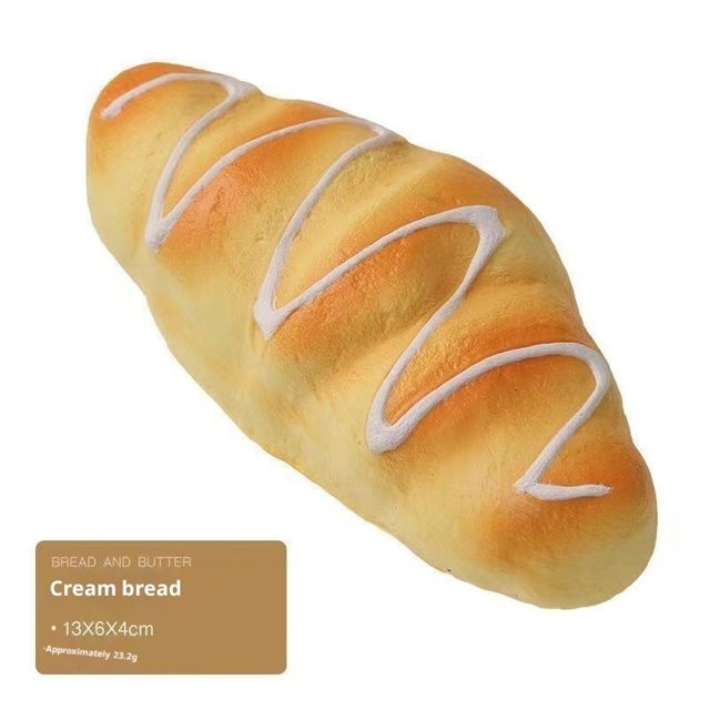 Cream-Swirl Bread Roll Squishy