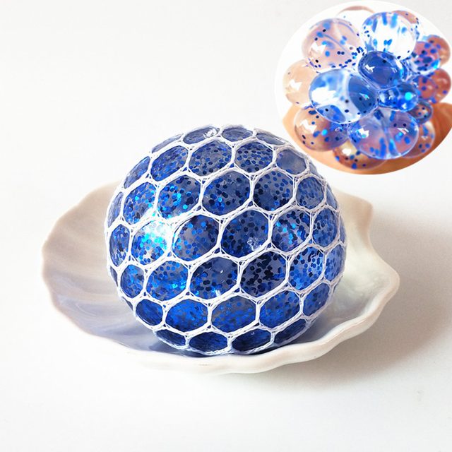 Rainbow Bead Grape Mesh Squish Ball — photo 3