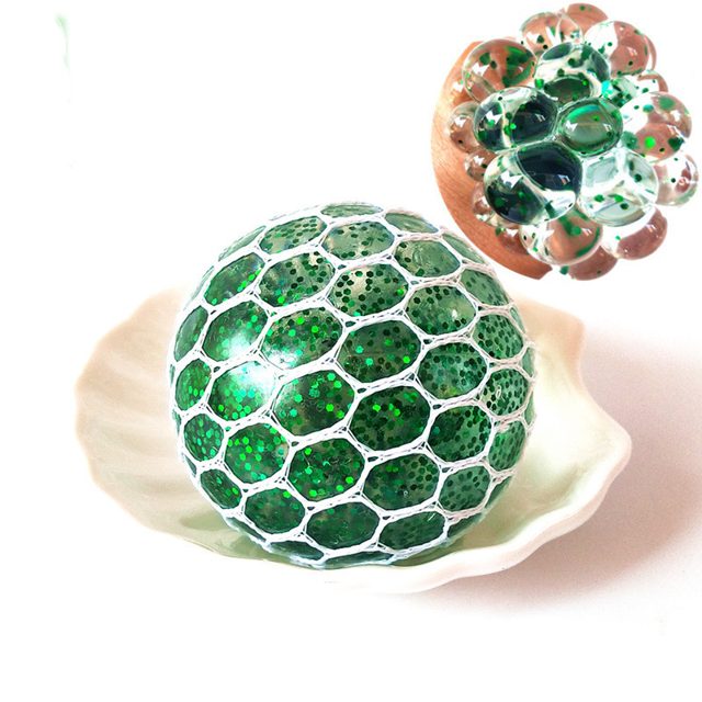 Rainbow Bead Grape Mesh Squish Ball — photo 6