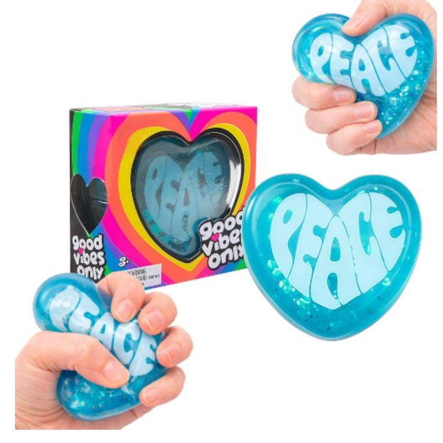 Glitter Heart Squish (Good Vibes)