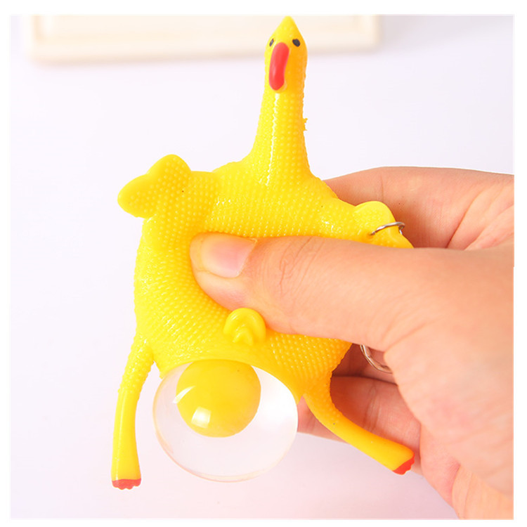 Egg-Laying Chicken Squeeze Keychain — photo 2