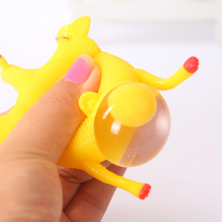 Egg-Laying Chicken Squeeze Keychain — photo 3