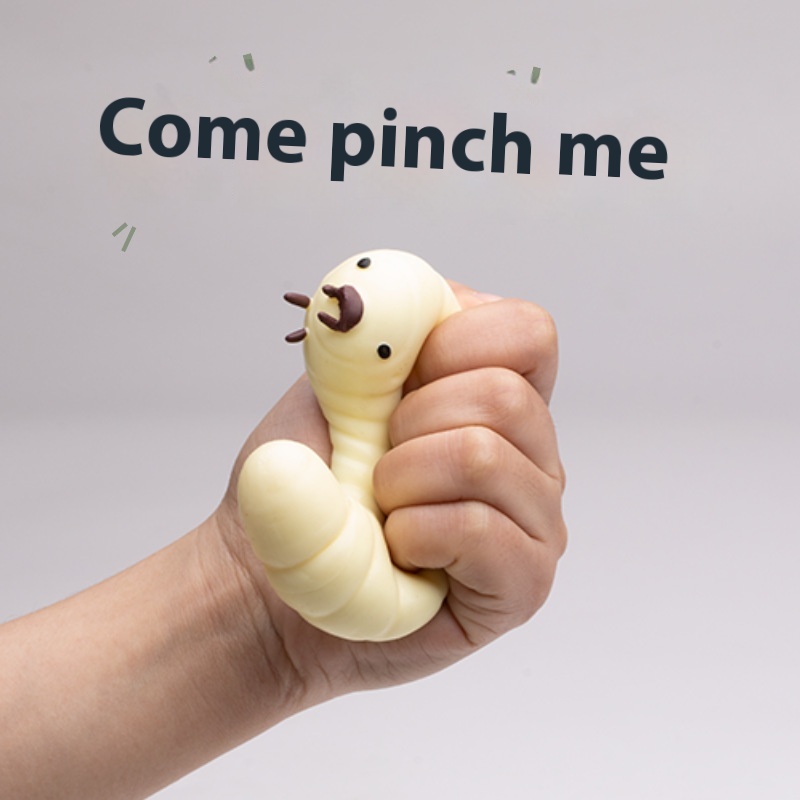 Pinch-Me Cream Grub Squishy — photo 2