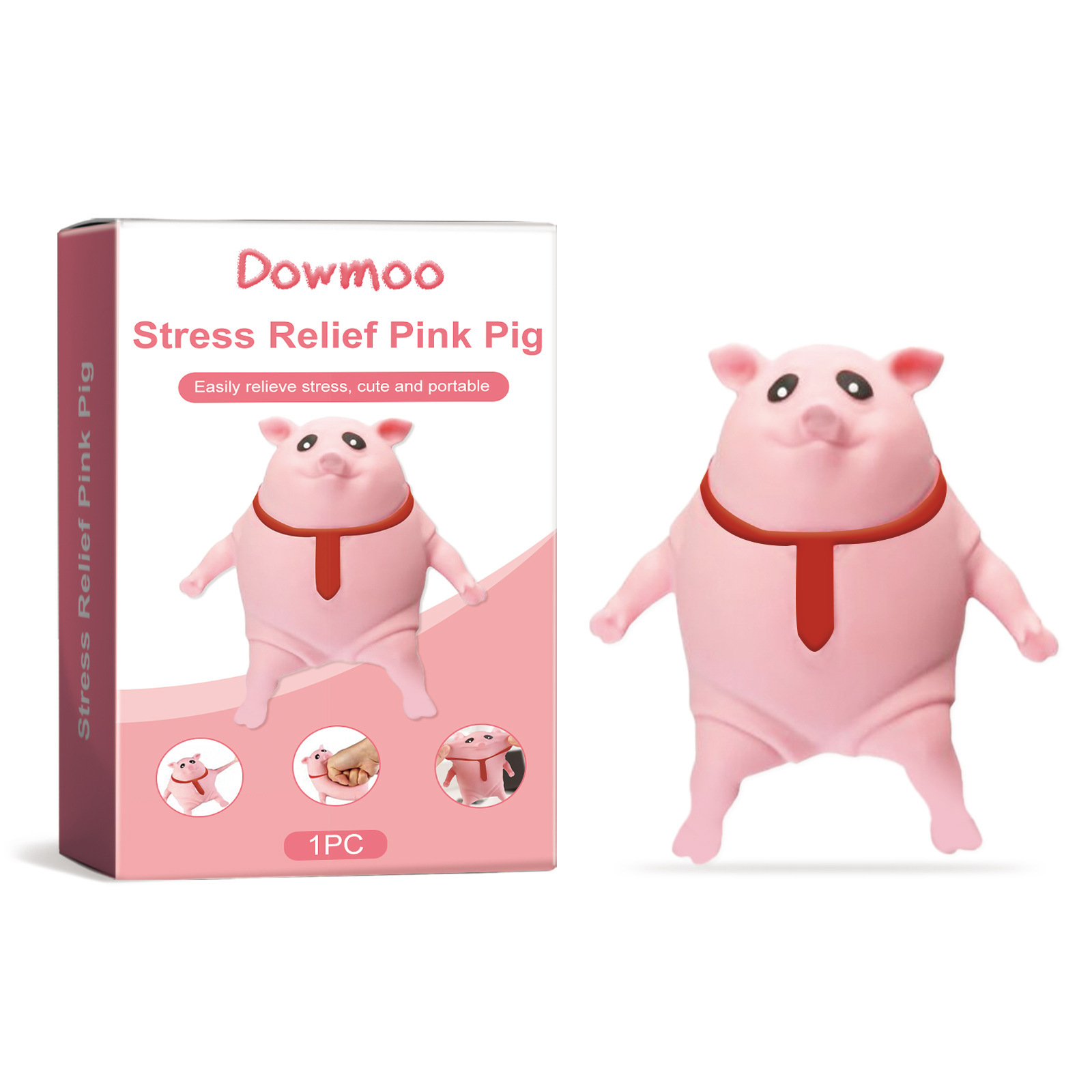 Squishy Pink Pig Stress Buddy — photo 4