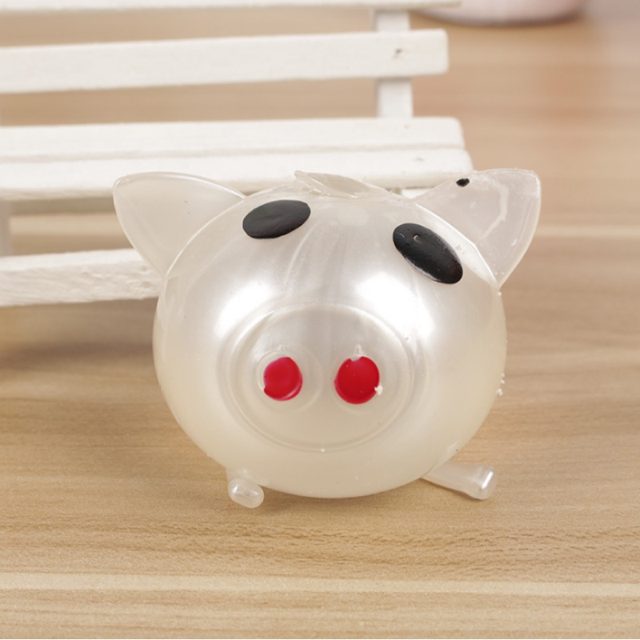 Pearly White Splat Pig Squishy