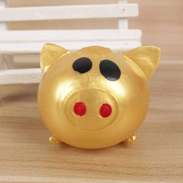 Golden Splat Pig Squishy
