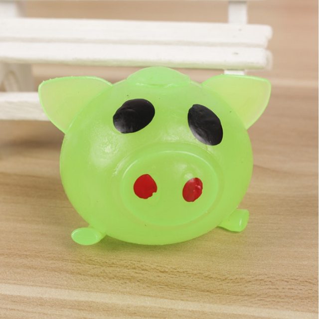 Glow Green Splat Pig Squishy