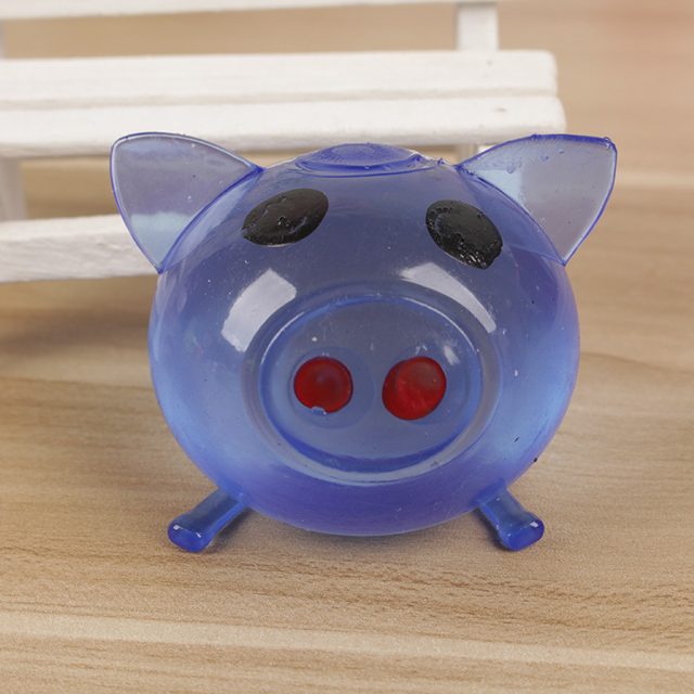 Blue Jelly Splat Pig Squishy