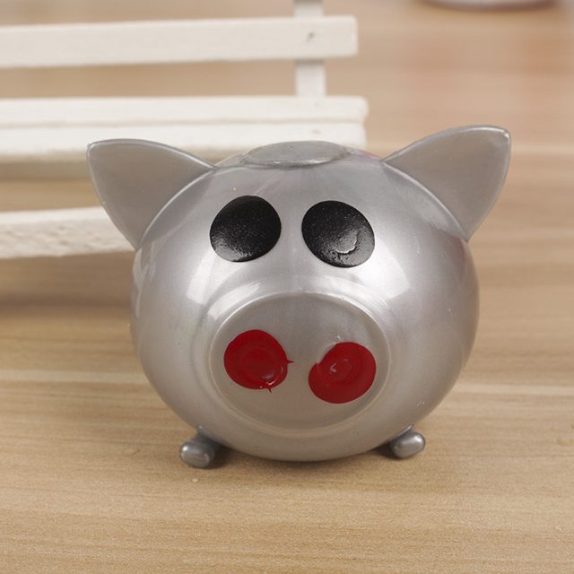 Silver Splat Pig Squishy