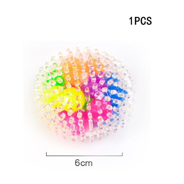 Light-Up Spiky Rainbow Bounce Ball