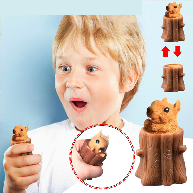 Pop-Up Squirrel Tree Stump Toy โ photo 3