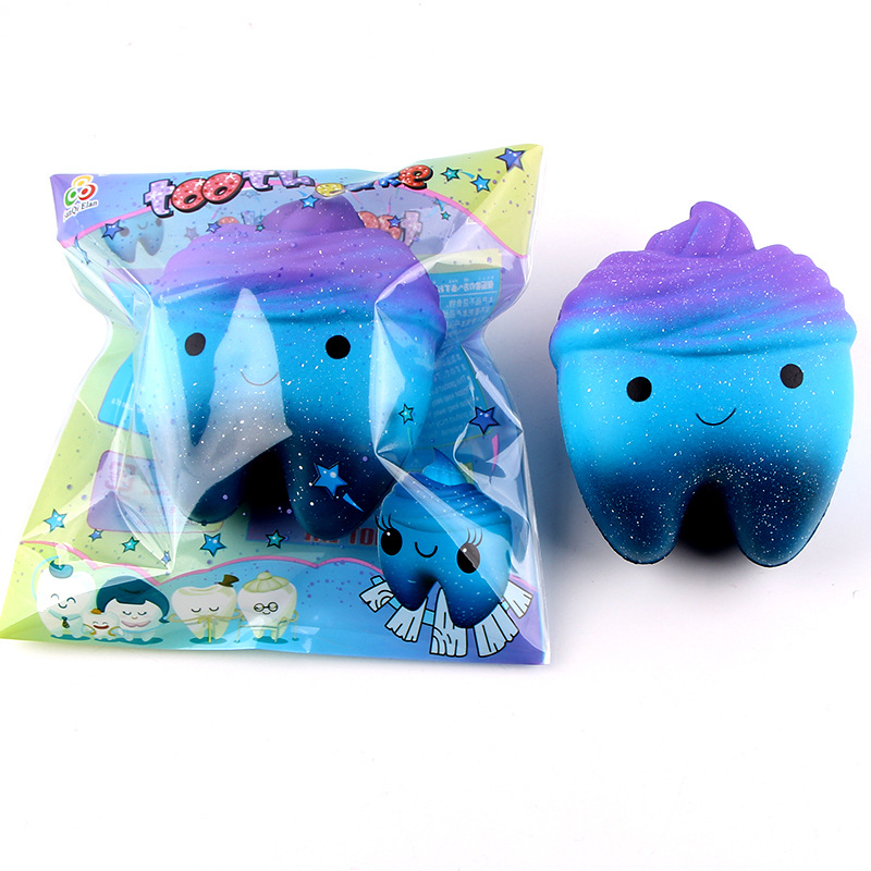 Galaxy Tooth Squishy with Swirl Cap โ photo 2