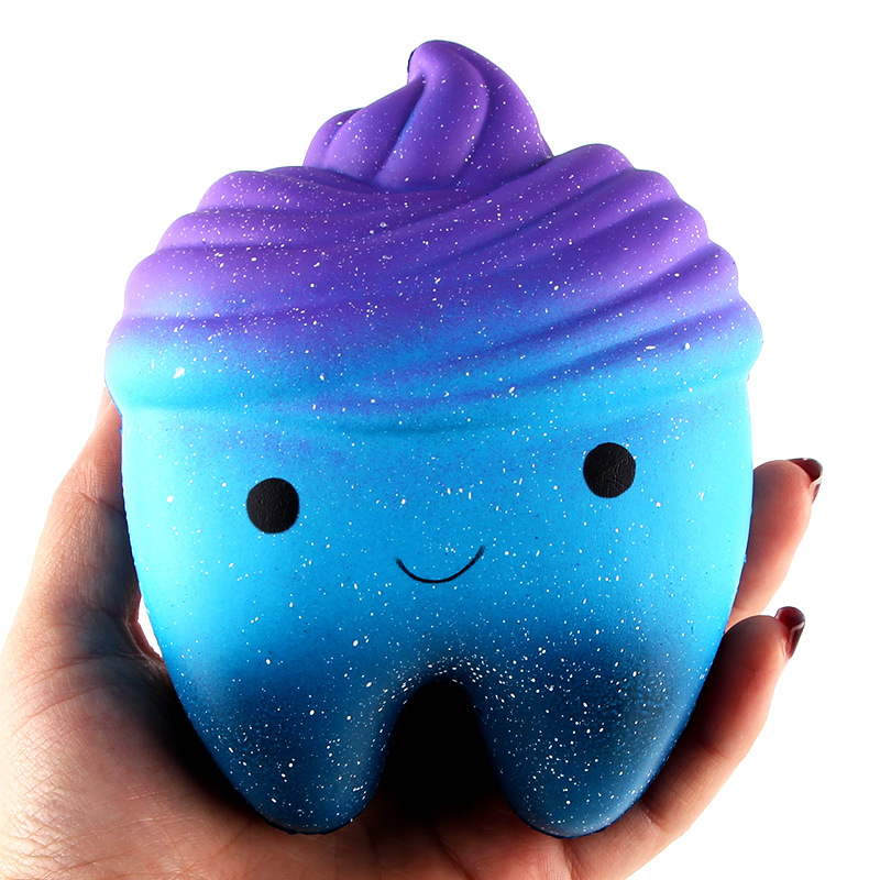 Galaxy Tooth Squishy with Swirl Cap โ photo 3