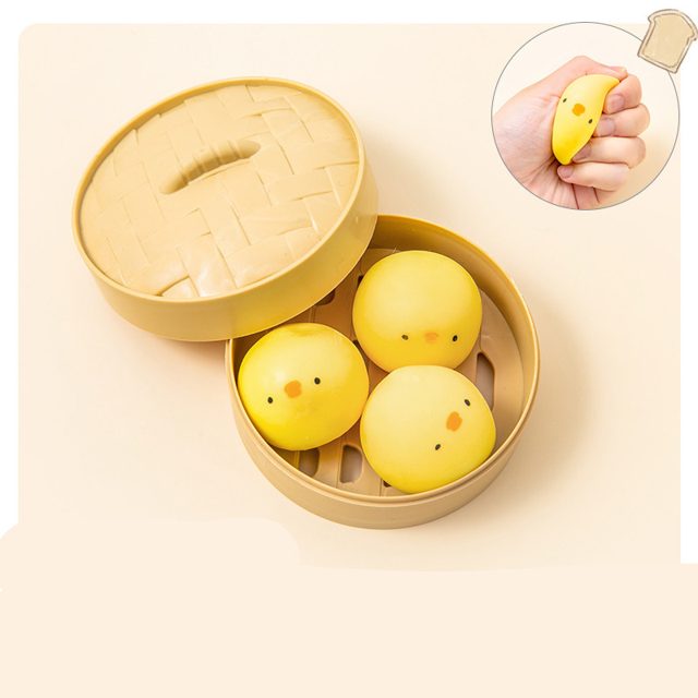 Chick Steamed Bun Squishy Trio