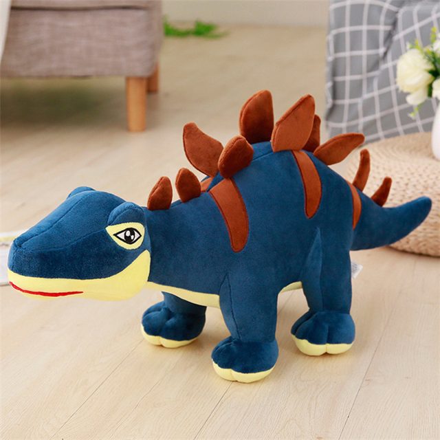 Navy Stegosaurus Dino Plush