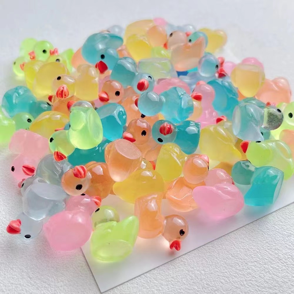 Stereo Transparent Resin Diy Duck Toy — photo 4