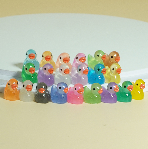 Stereo Transparent Resin Diy Duck Toy