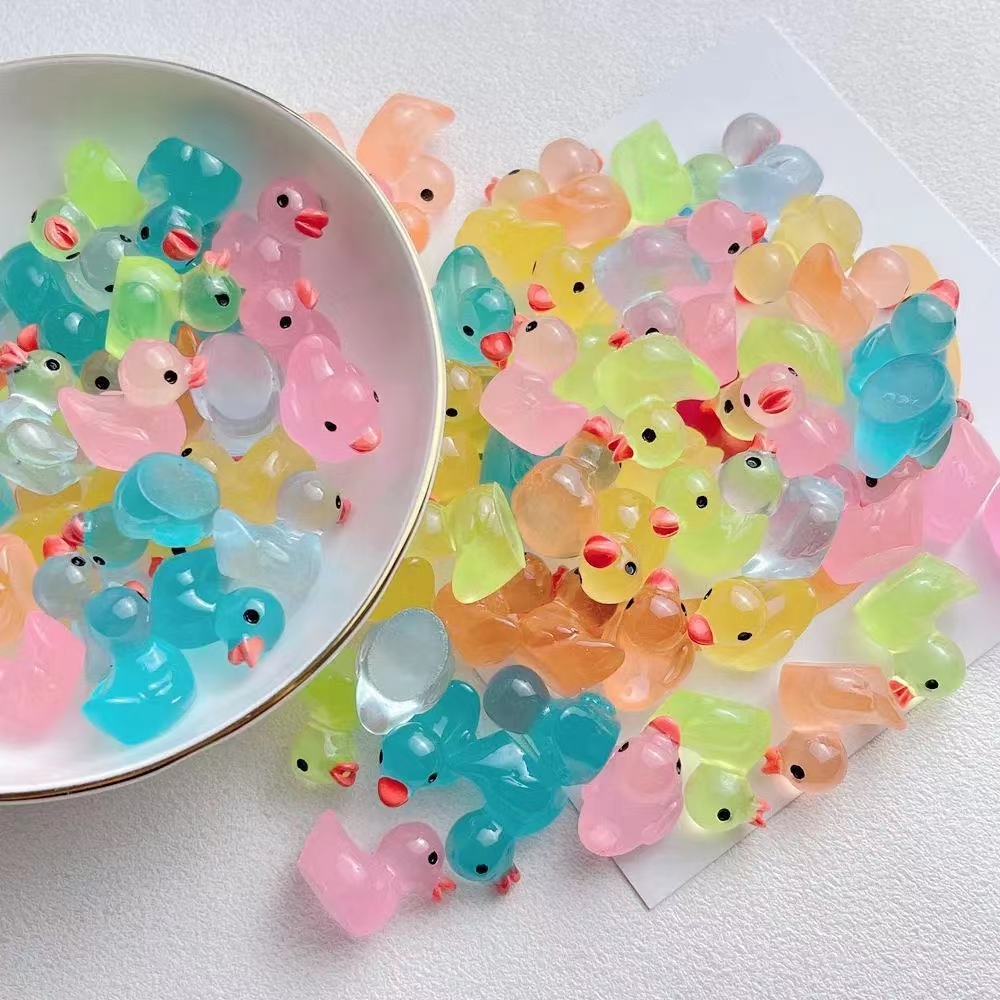 Stereo Transparent Resin Diy Duck Toy — photo 5