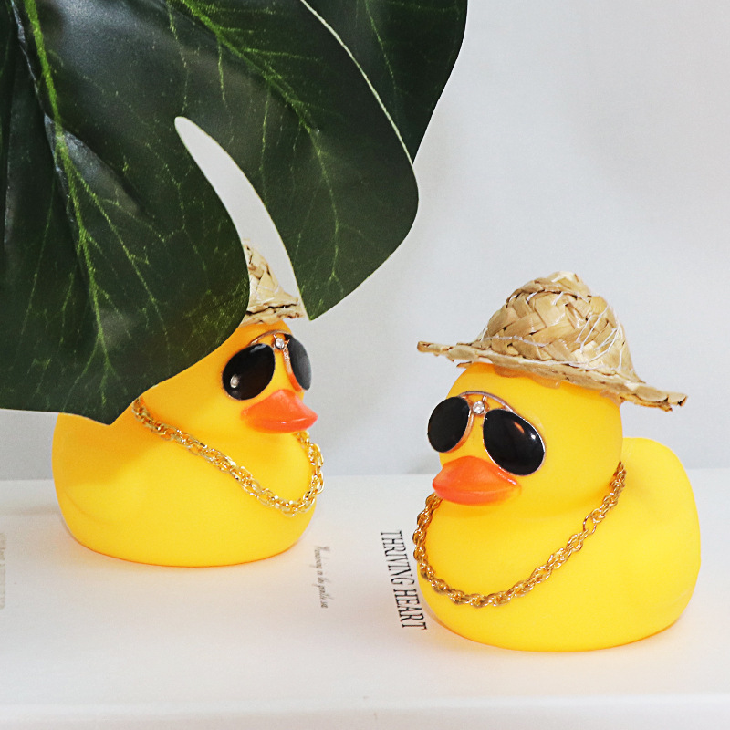 Straw Hat Yellow Duck Car Toy โ photo 4