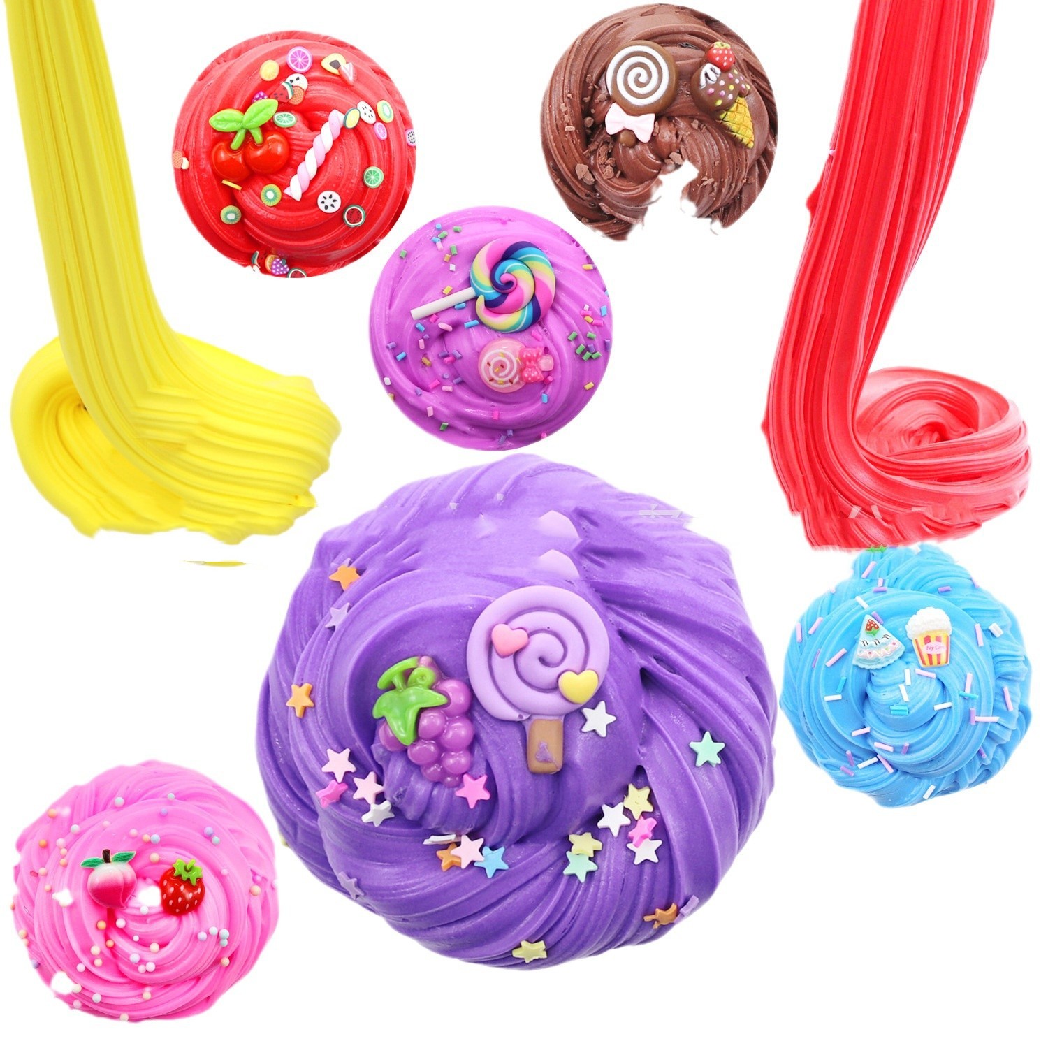 Rainbow Slime Tubs With Charms — photo 2