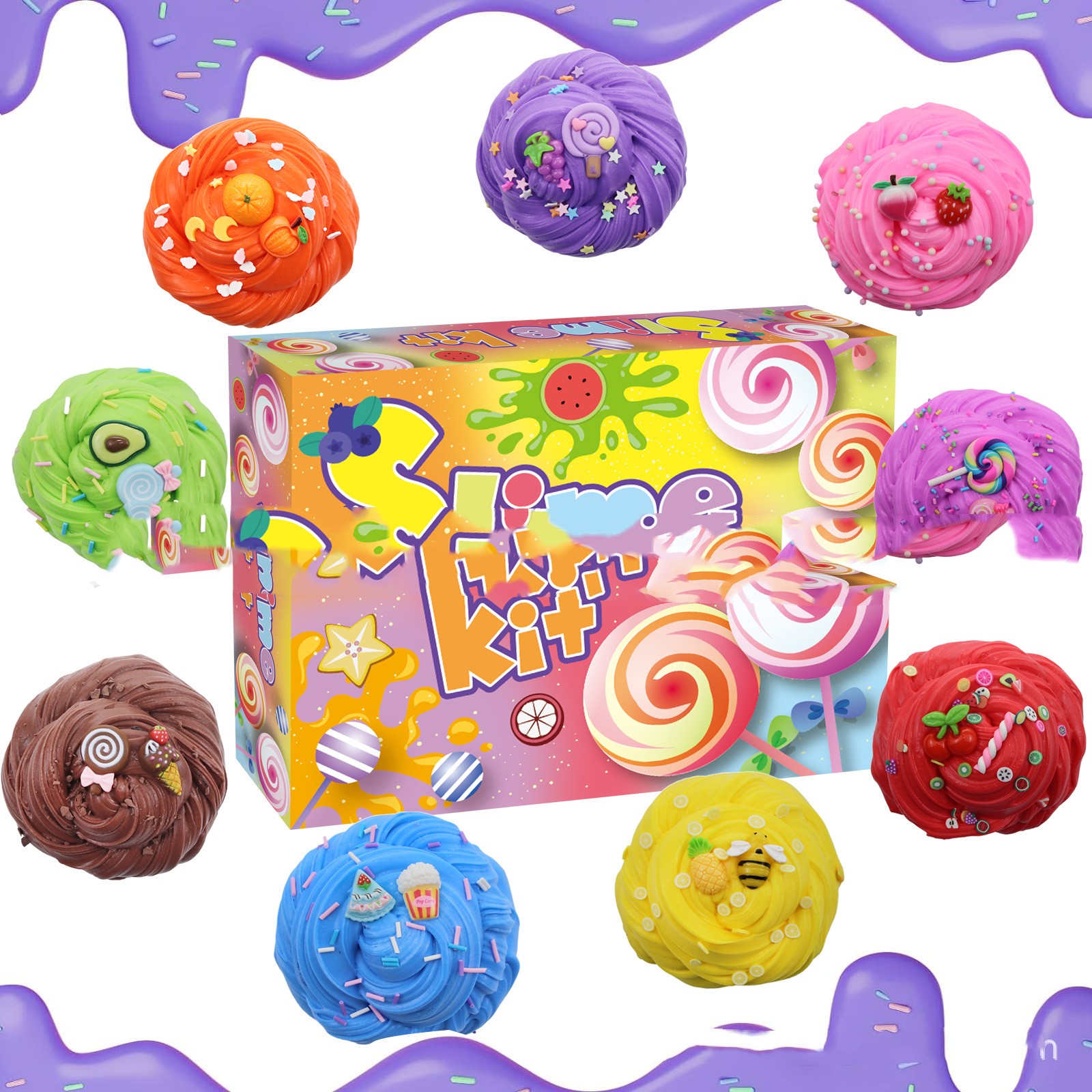 Rainbow Slime Tubs With Charms — photo 4