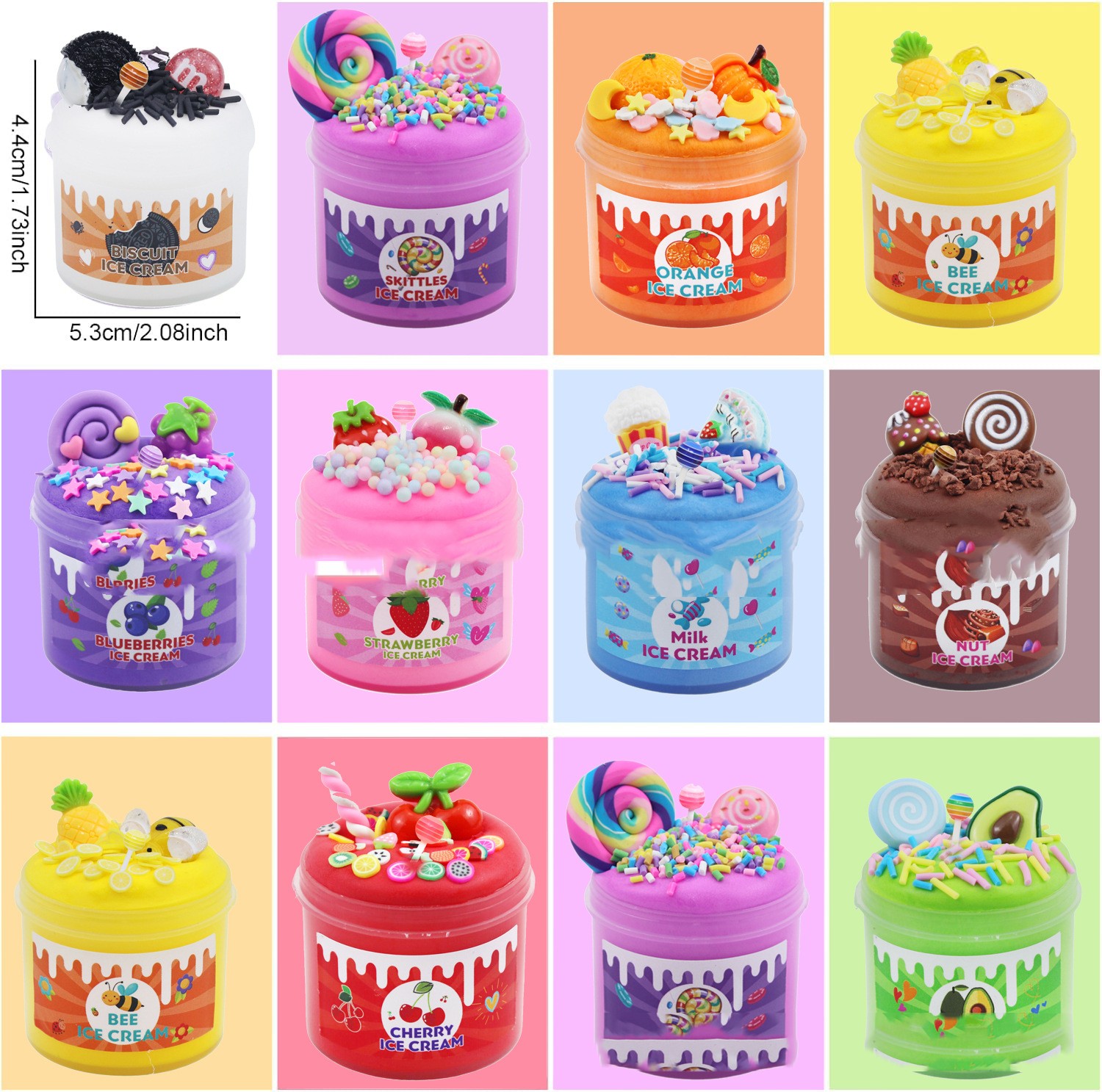 Rainbow Slime Tubs With Charms — photo 5