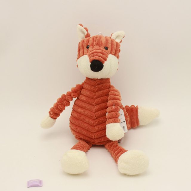 Ribbed Corduroy Fox Plushie