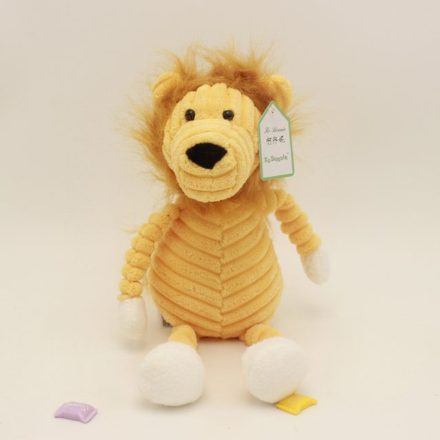 Ribbed Corduroy Lion Plushie