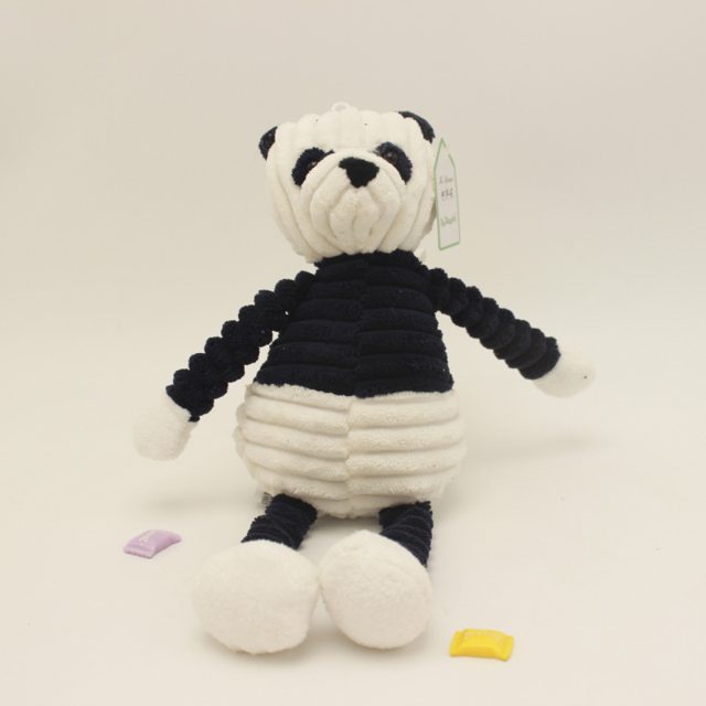 Ribbed Corduroy Panda Plushie