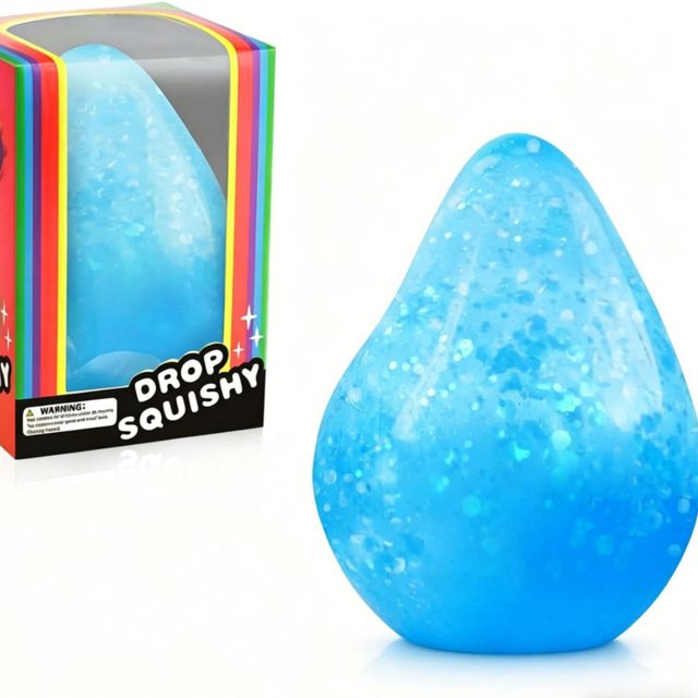Blue Glitter Drop Squishy
