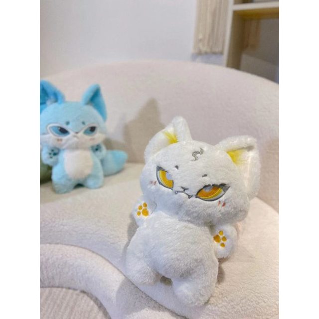 Frosty White Kitty-Fox Plush