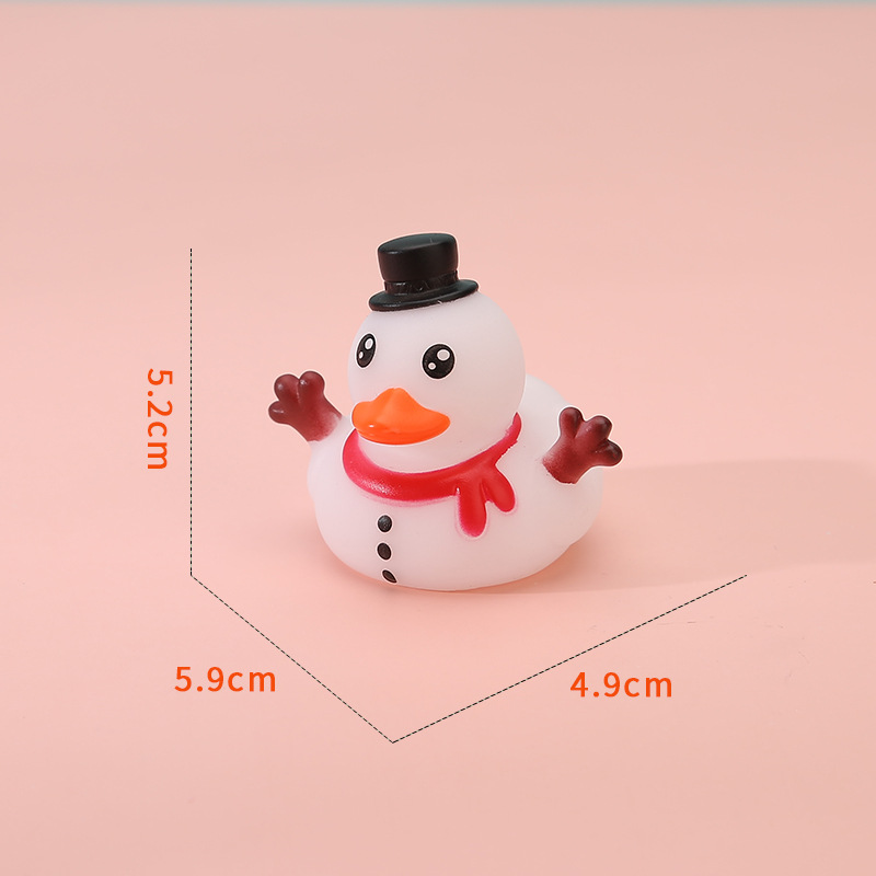 Vinyl Christmas Antlers Yellow Duck Toy โ photo 5