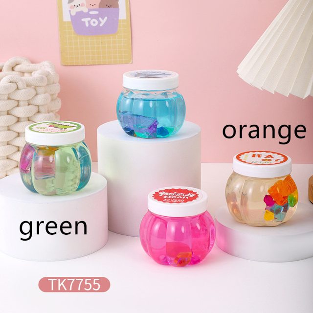 Green Pumpkin Jar Jelly Slime