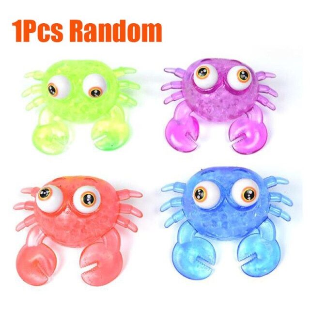 Bead-Filled Googly Crab Squishy