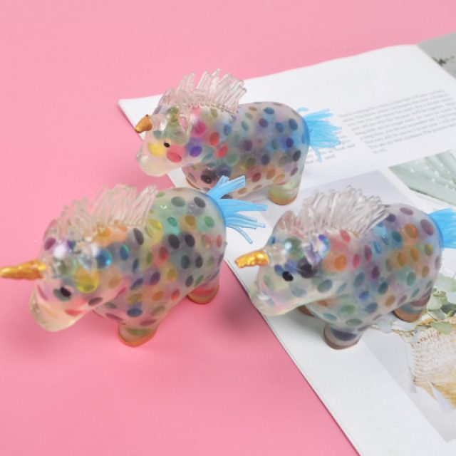 Rainbow Bead Unicorn Squeeze Ball