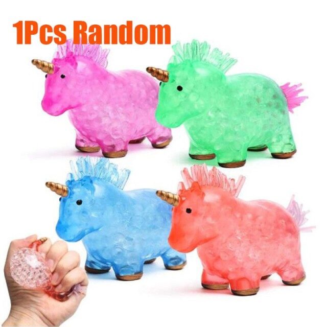 Squishy Bead Unicorn Squeeze Ball