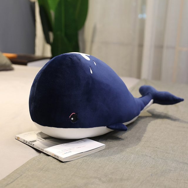 Sleepy Navy Whale Plushie